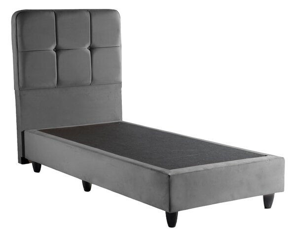 Единично легло PUNTO антрацит кадифе 90x200см