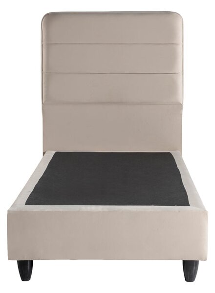 Единично легло LINTEDA кремаво кадифе 90x200см