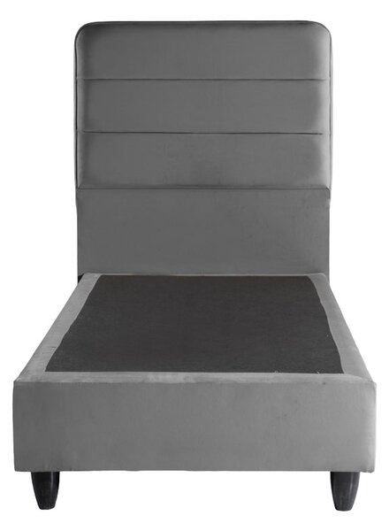 Единично легло LINTEDA антрацит кадифе 90x200см