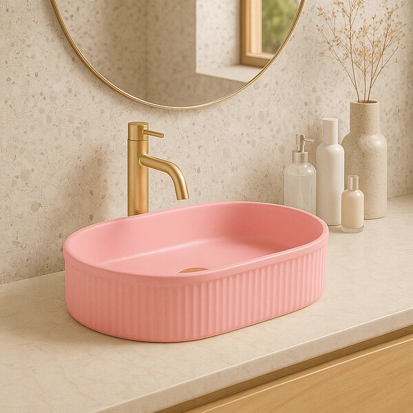 Умивалник за плот Rea Vanda Bubble Gum Matt