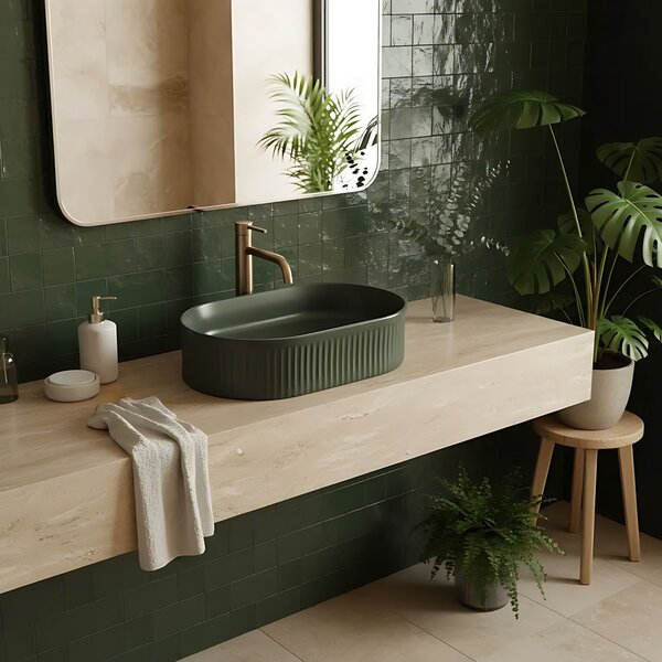 Умивалник за плот Rea Vanda Olive Matt