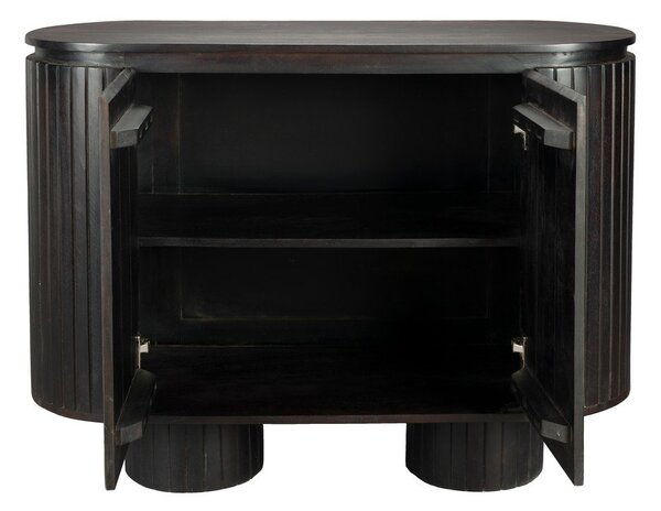 Тъмнокафяво шкафче от масивно манго 110x80x40 cm Kenji – Dutchbone
