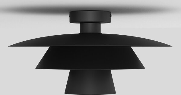 Плафон PLATO 1xE27/15W/230V, Ø 32 см, черен