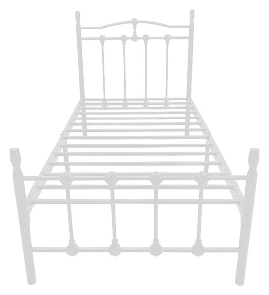 Еднолично метално легло WOTSO – Бяло, 90x190 см