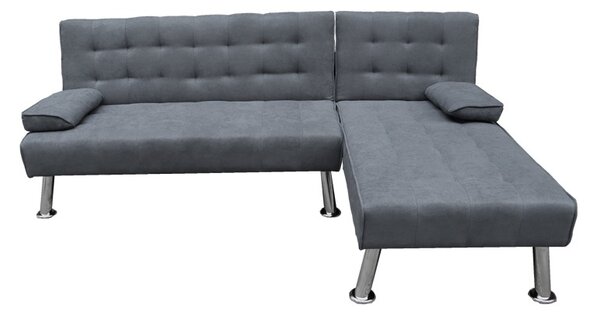 Разтегателен диван Brisk Тъмно сив 200x146x75 cm