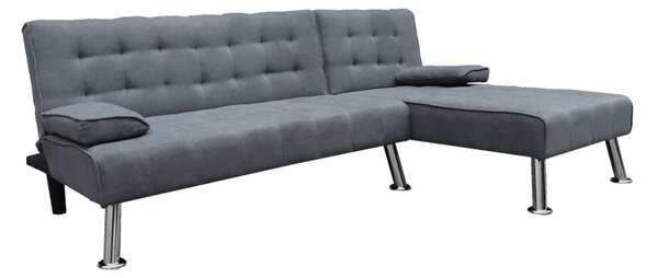 Разтегателен диван Brisk Тъмно сив 200x146x75 cm