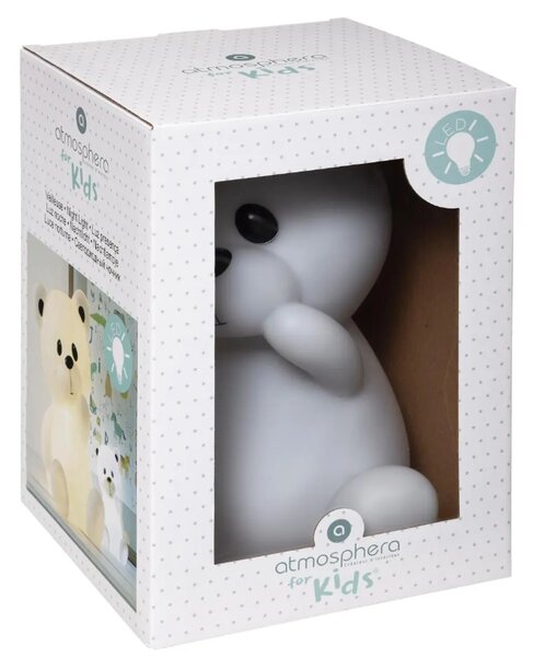 Детска нощна лампа atmosphera Teddy Bear, Включени батерии, 30 см