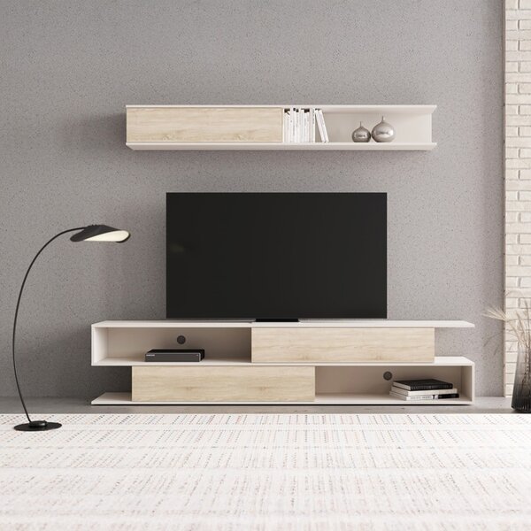 Brick Beige 240x40x50.4 cm Комплект скрин за телевизор Brick