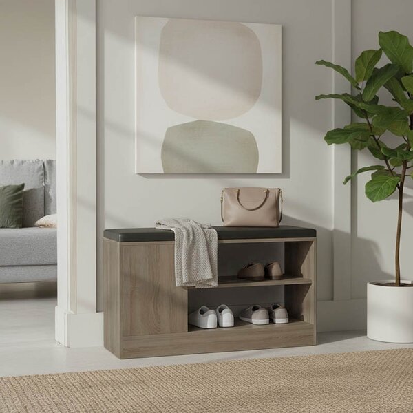 Седалка с пейка Deboule с място за съхранение Deboule Beige 90x30x46 cm