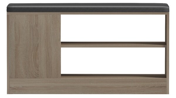 Седалка с пейка Deboule с място за съхранение Deboule Beige 90x30x46 cm