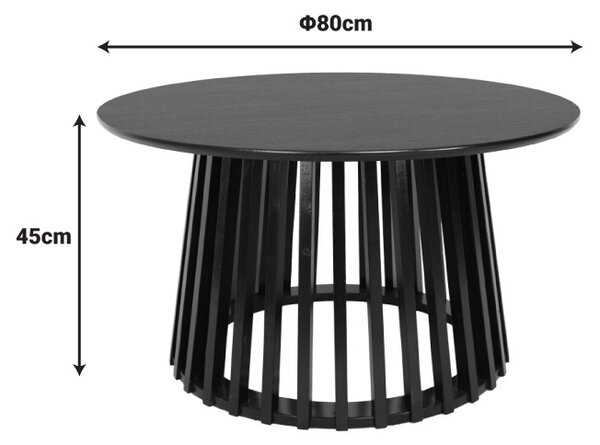 Масичка за кафе Domonic Black 80x80x45 cm