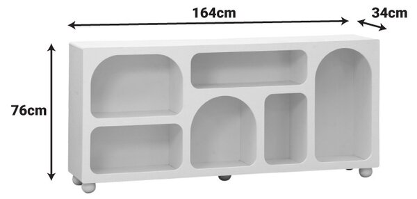 Конзола с рафтове Emersi White 164x34x76 cm