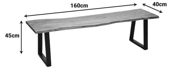 Табуретка Miles Slim Brown 160x40x45 cm