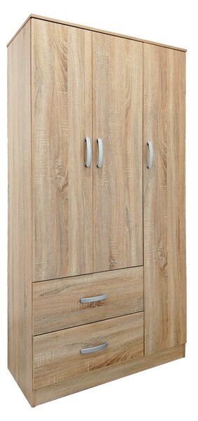 Гардероб с 6 врати, Athos V15, дъб, 180x42x240 см
