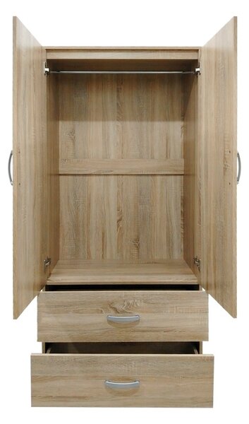 Гардероб с 5 врати, Athos V21, дъб, 170x42x180 см