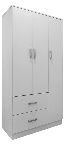 Гардероб с 6 врати, Athos V15, бял, 180x42x240 см