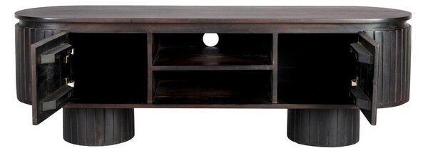 Тъмнокафява маса за телевизор от масивно манго 140x45x40 cm Kenji – Dutchbone