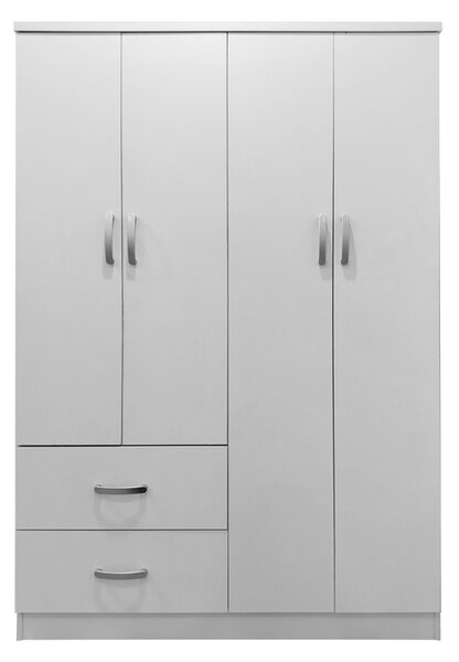 Гардероб с 4 врати и чекмеджета Lego White 120.5x42x181 cm
