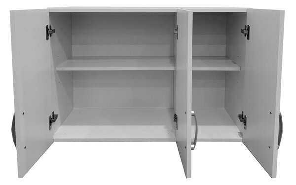 Гардероб с 3 врати, Athos V4, бял, 90x42x240 см
