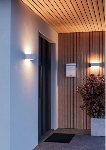 Eglo 901955 - LED RGBW димируемо външно стенно осветително тяло SANIA-Z LED/10W/230V IP55 бяло