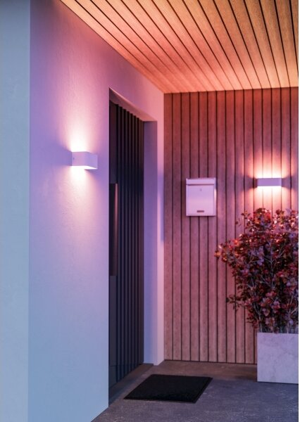 Eglo 901955 - LED RGBW димируемо външно стенно осветително тяло SANIA-Z LED/10W/230V IP55 бяло