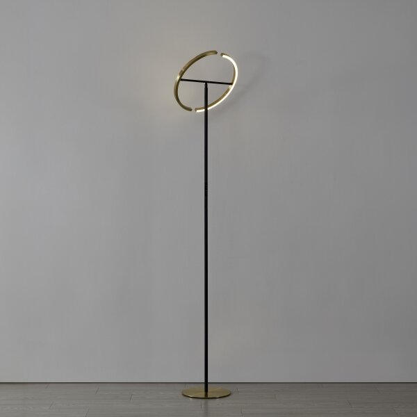 Eglo 901973-LED Димируема подова лампа CASTELPOTO 2xLED/8,8W/230V златна/черна