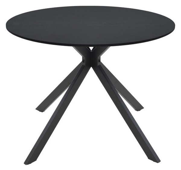 Маса XUSON черен mdf-черни метални крака d80x75см