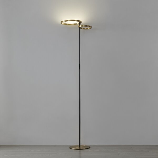 Eglo 901975-LED Димируема подова лампа CASTELPOTO LED/16W/230V + LED/12W златиста/черна