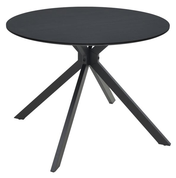 Маса XUSON черен mdf-черни метални крака d80x75см