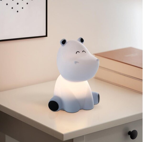 Eglo 75945 - Презареждаема детска нощна лампа LED RGBW CASTELLINO LED/5W/5V 1200mAh хипопотам