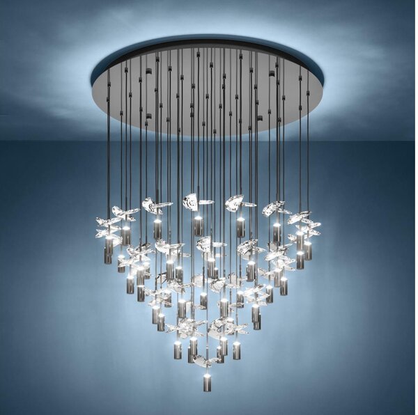 Eglo 390493 -LED полилей на кабел COMAREIRA 43xLED/2,1W/230V 2200/3000/4000K хром