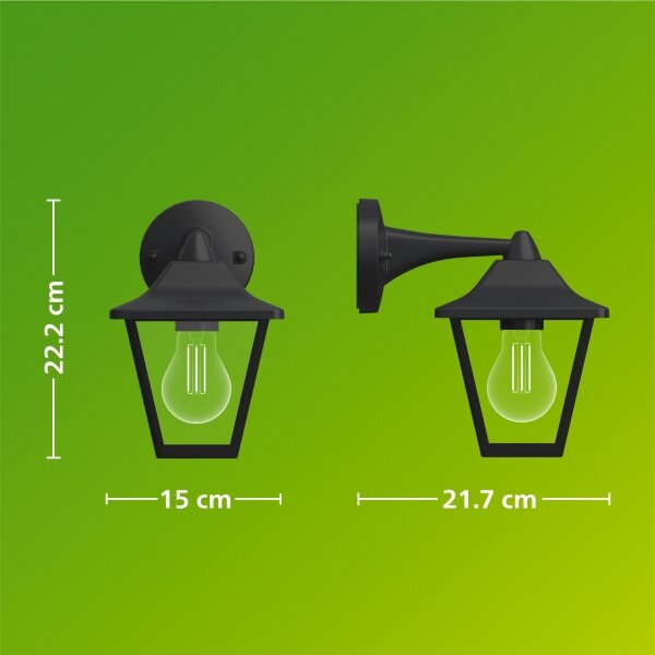 Philips - Външна стенна лампа JULI 1xE27/25W/230V IP44
