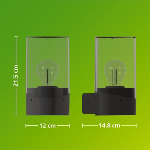 Philips - LED външна стенна лампа NAYL 1xE27/4W/230V 2700K IP44