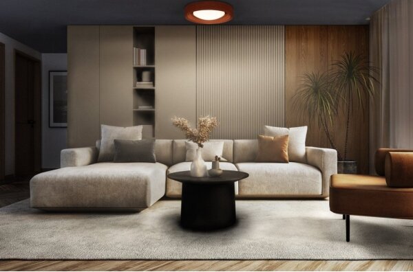 Osram-LED димируемо осветително тяло ORBIS CONCRETE LED/24,5W/230V pr.50cm кафяв/бетон