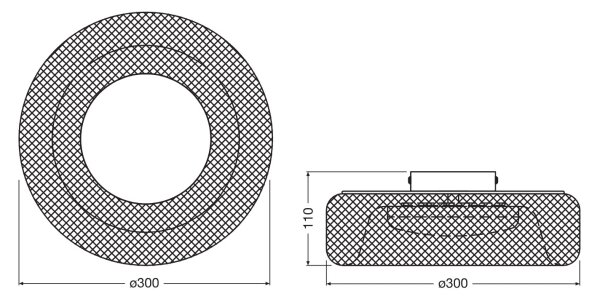 Osram - LED плафон DECOR MESH LED/18,5W/230V Ø 30 см черен