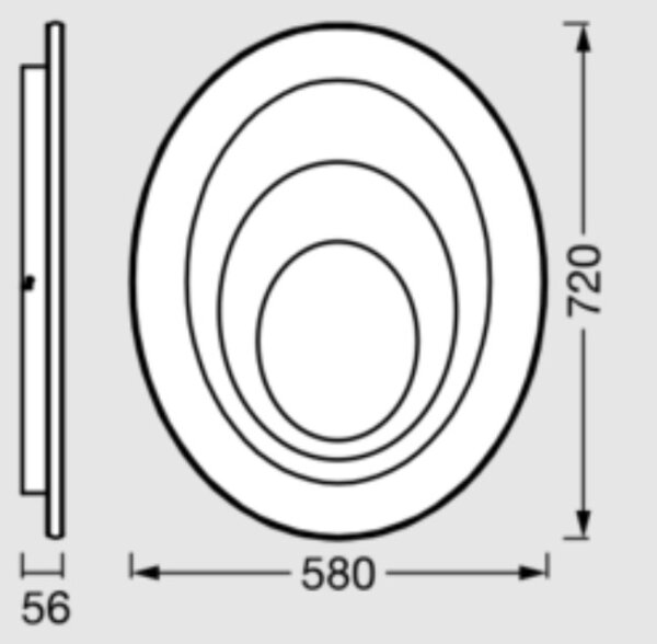 Osram - LED таванно осветително тяло ORBIS SPIRAL LED/63W/230V бяло