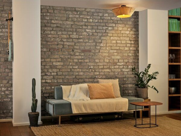 Osram - Таванно осветително тяло DECOR STRIPES 1xE27/10W/230V Ø 40,5 см бежово