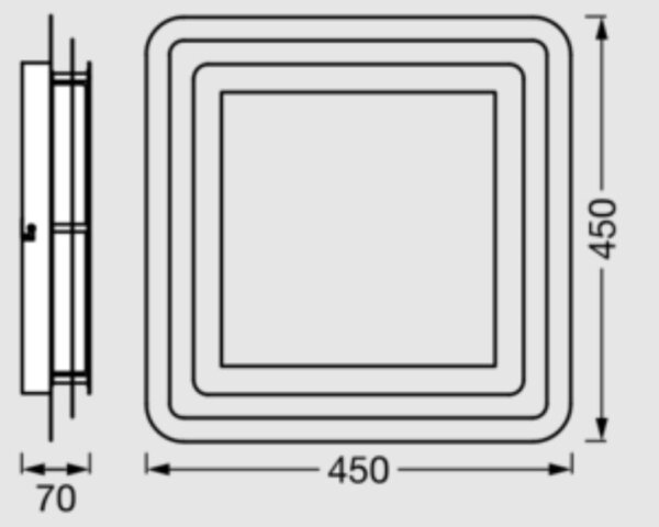 Osram - LED таванно осветително тяло ORBIS SPIRAL LED/26W/230V 45x45 см бяло