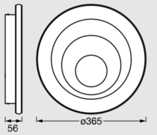 Osram - LED плафон ORBIS SPIRAL LED/38W/230V Ø 36,5 cm бял