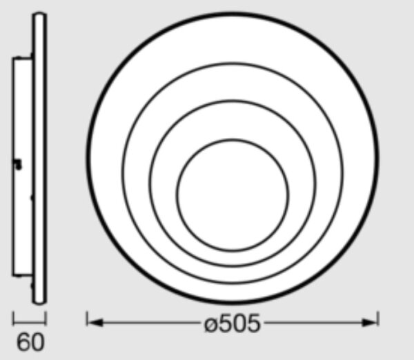 Osram - LED таванно осветително тяло ORBIS SPIRAL LED/42W/230V Ø 50,5 см, бяло