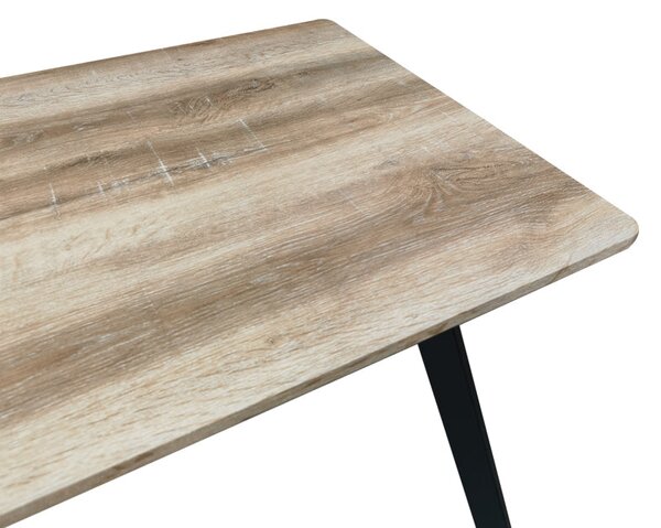 Маса SQUARO sonoma mdf с черни метални крака 120x70x75см