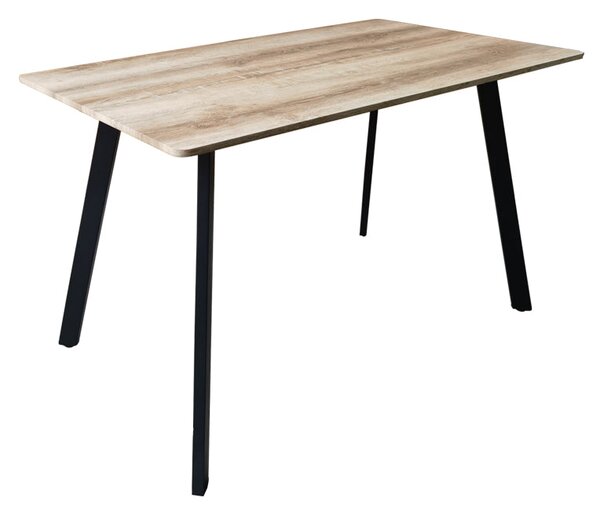 Маса SQUARO sonoma mdf с черни метални крака 120x70x75см
