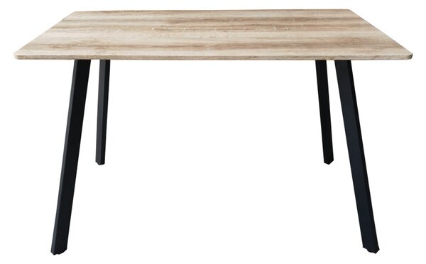 Маса SQUARO sonoma mdf с черни метални крака 120x70x75см