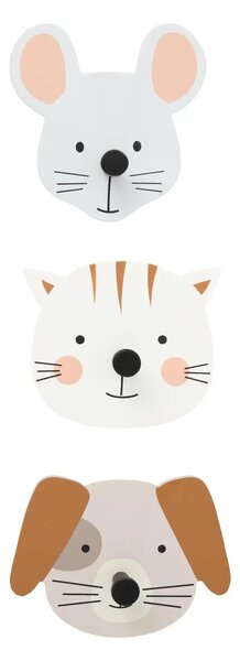 Сет детски закачалки atmosphera Animals, MDF
