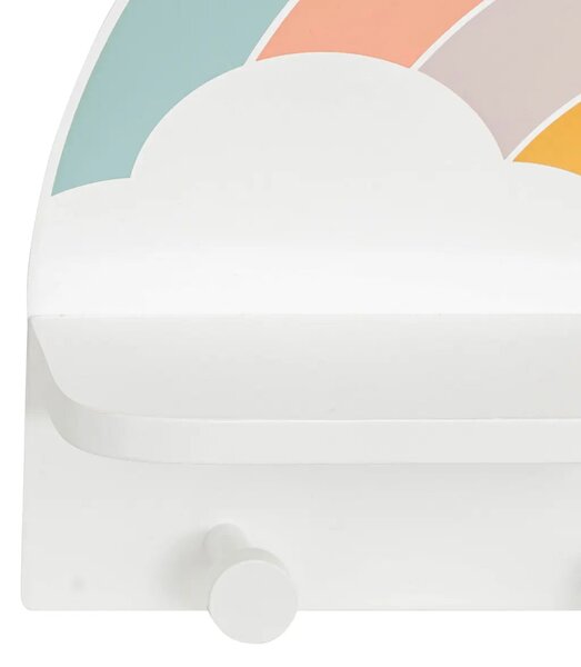 Детска закачалка с рафт atmosphera Rainbow, MDF