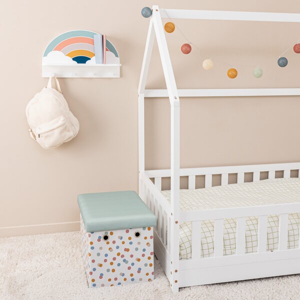 Детска закачалка с рафт atmosphera Rainbow, MDF