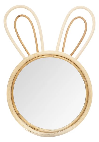 Детско огледало atmosphera Rabbit, Ратан, 37x24 cm