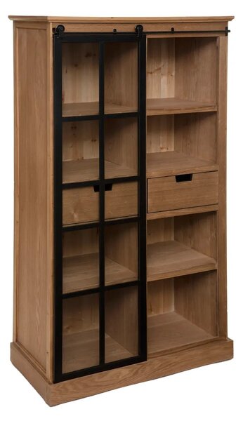 Библиотека atmosphera Danik, 80x40x150, MDF, Закалено стъкло