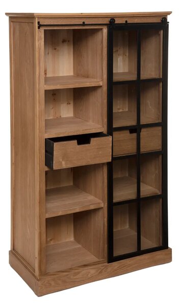 Библиотека atmosphera Danik, 80x40x150, MDF, Закалено стъкло