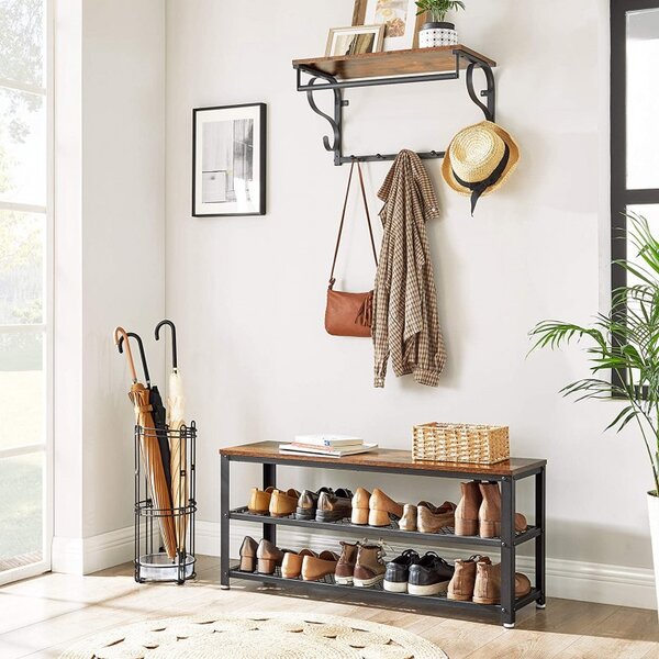 Пейка с място за съхранение Vasagle, 100x30x45cm